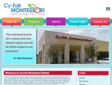 Tablet Screenshot of cyfairmontessori.com